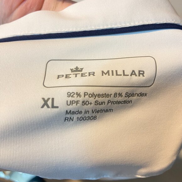 Peter Millar Women XL Golf Polo Shirt Perfect Fit Performance Long Sleeve White - Picture 4 of 9